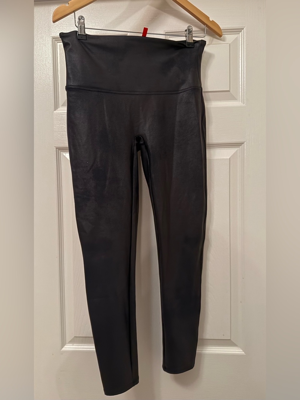 SPANX Black Faux Leather Leggings